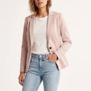 H&M Women's Pale Pink Blazer Jacket size 10